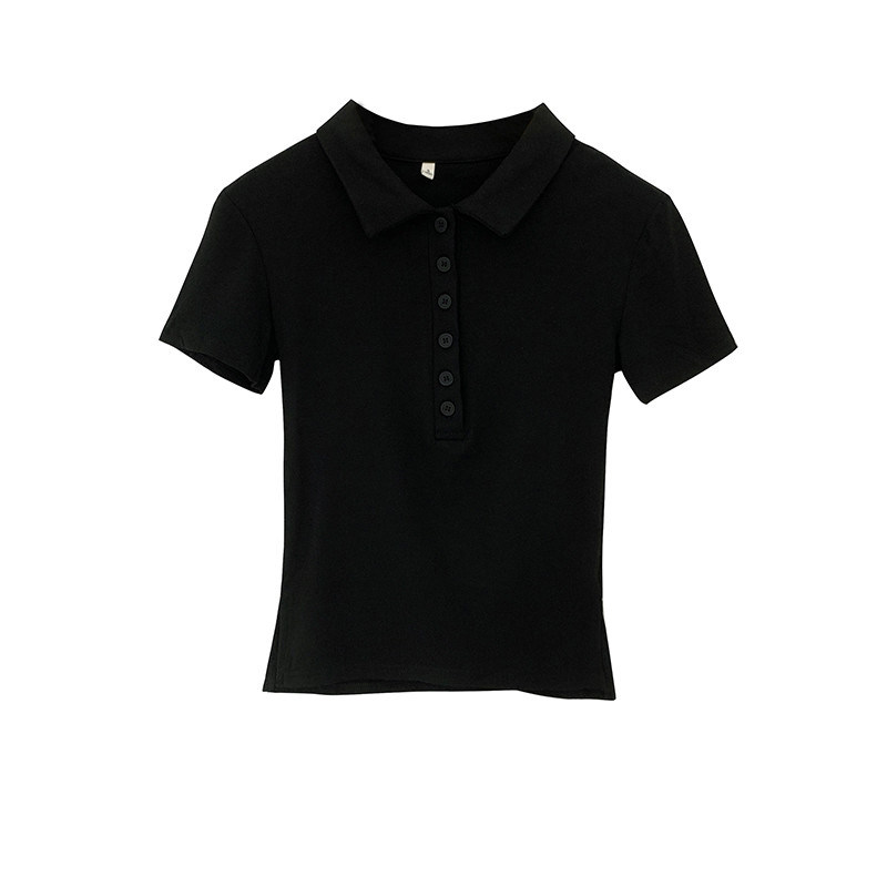黑色polo衫短袖修身赠运费险