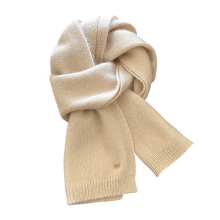 高品~浣熊绒加羊毛围巾女韩版高端秋冬季保暖围脖百搭纯色2025新