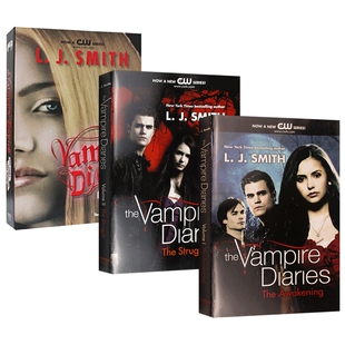 吸血鬼日记英文原版小说系列3本套装 The Vampire Diaries 觉醒 挣扎 英文原版进口正版恐怖小说 英文版书籍