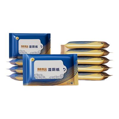 马应龙冰片湿厕纸可冲散擦屁屁清洁PP便携湿巾12片装10包