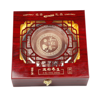 50克100克羊肚菌礼盒包装盒木盒高档野生羊肚菌空盒子圆盒礼品盒