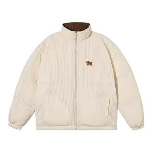 PSO Brand男装女装双面穿90绒立领加厚羽绒服女款冬季保暖外套潮