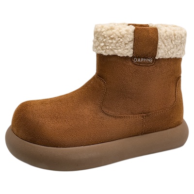 达芙妮雪地靴女2025新款冬季加绒