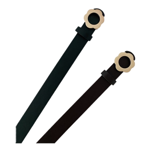 小众高级感花朵皮带女百搭装饰配牛仔裤黑色女生腰带女士裤带女款