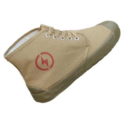 5kv电工帆布透气高帮黄胶鞋绝缘