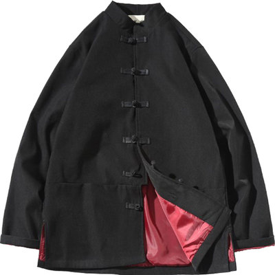 立领复古帅气外套衣服中式夹克