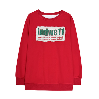 梵朵大码女装16192秋冬新款宽松显瘦胖MM加绒卫衣百搭减龄上衣