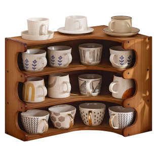 水杯子收纳置物架桌面杯架茶具储物马克杯水吧咖啡餐边柜家用多层