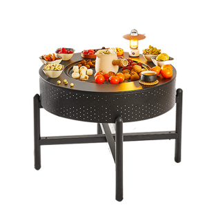 燃客围炉煮茶炉户外烧烤炉烤火炉室内取暖炉木炭烧烤桌烤肉炭火盆