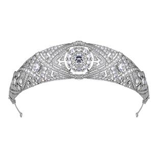 高端重工梅根王妃同款高级感皇冠头饰新娘大气主婚纱公主结婚王冠