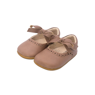 ExtraOne澳洲真皮女宝宝小皮鞋蝴蝶结公主鞋软底防滑学步鞋#128