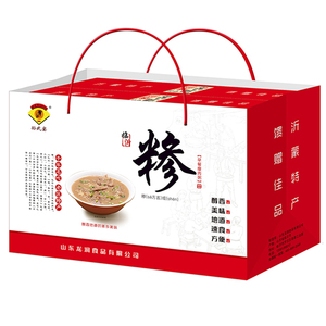 早餐中国临沂糁汤牛肉糁鸡肉糁135g*6袋*2盒速食早餐沂蒙特产礼盒