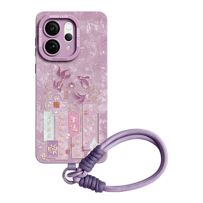 中国风幸运锦鲤！编织手绳硅胶壳