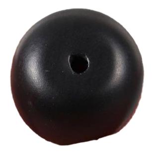 天然和田玉老型桶珠墨玉磨砂哑柔光黑羊脂文玩多宝配顶腰配饰件珠