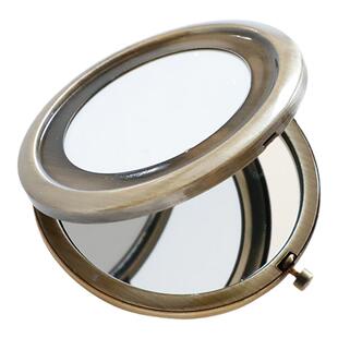 手工刺绣diy化妆镜镜子镜胚双面便携小镜子小药盒自己绣配件