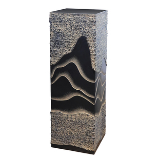 中式仿石柱展示柱室内禅意招财流水底座户外庭院花园门口装饰摆件