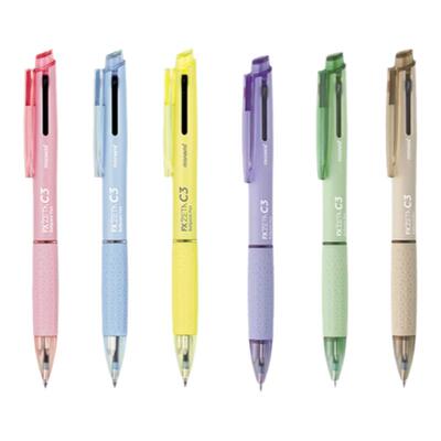 慕那美Monami三色圆珠笔油性顺滑