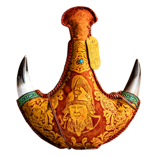 马奶酒内蒙特产奶酒38度500毫升皮囊草原国产白酒真牛角送礼佳品