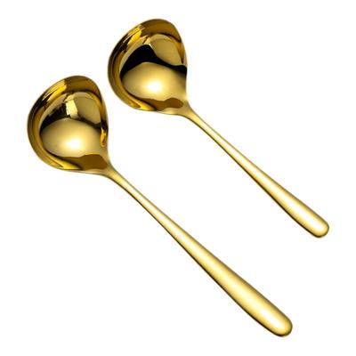 304不锈钢勺子家用加厚加深圆勺