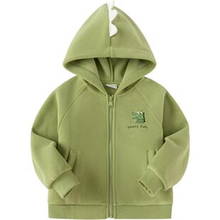 巴拉巴拉童装男童外套儿童上衣连帽女童秋冬装2025毛绒萌百搭保暖