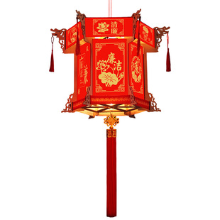 廉洁灯笼创意手工DIY材料六角宫灯机关单位清廉文化活动手提花灯