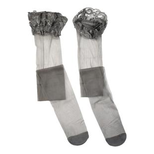 店主实拍性感蕾丝边超薄5d超透明高筒长筒丝袜硅胶防滑百搭大腿袜