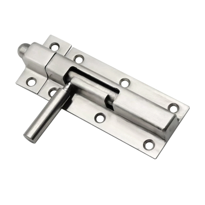 弹簧插销门栓304钢自动回弹门锁