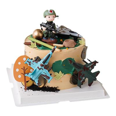 坦克飞机特种兵哥哥生日蛋糕装饰