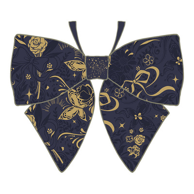 月色星象蝶影花语提花织金领结