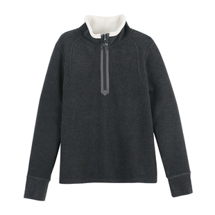 CLOUDSPACE【星河】半拉链热暖空气绒卫衣2025冬遮肉显瘦保暖上衣