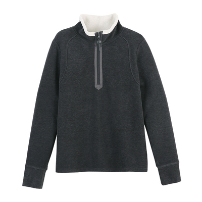 CLOUDSPACE【星河】半拉链热暖空气绒卫衣2025冬遮肉显瘦保暖上衣