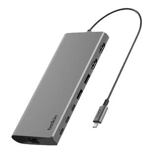 belkin贝尔金8合1扩展坞高清HDMI双屏4K千兆网口typec拓展坞高速数据传输适用Macbook笔记本M1/M2/M3电脑ipad