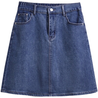 牛仔半身裙超大码胖mm减龄