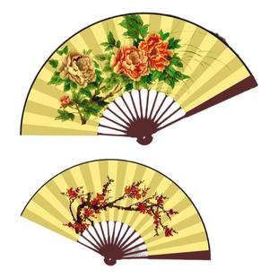 布折扇贵妃醉酒扇子梅花牡丹梨花颂京剧古装舞蹈戏曲梁祝蝴蝶扇子