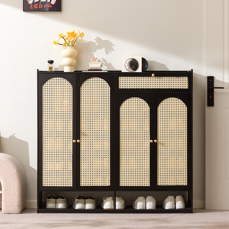 实木鞋柜家用门口大容量2025新款室内入户门玄关柜外楼道走廊鞋柜