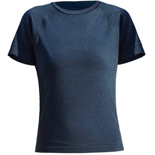 爱暇步2025新款羊毛运动速干衣女透气无缝健身户外登山短袖瑜伽服