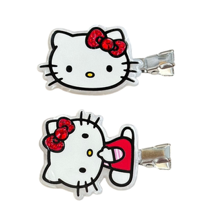 日系可爱hellokitty无痕夹鸭嘴夹女侧边刘海碎发夹正版凯蒂猫头饰