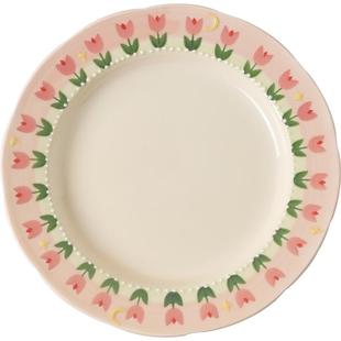 川岛屋郁金香陶瓷盘子菜盘家用2025新款特别好看的餐具饭碗碟餐盘