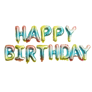 生日快乐装饰场景布置ins周岁宝宝happybirthday字母数字金色气球