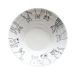 ins拉面碗陶瓷泡面碗家用日式餐具沙拉斗笠汤面碗大碗