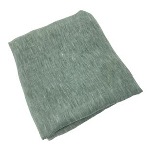 微廓半透明 豆绿色超薄丝麻天丝苎麻亚麻布料衬衫纱裙汉服面料DIY