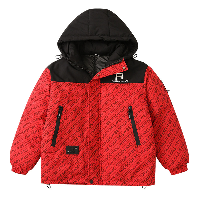 男童冲锋衣棉服外套加厚款