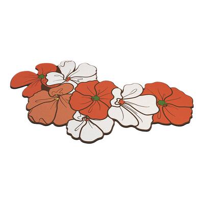 茵尚硅藻泥简约浴室弧形花卉地垫