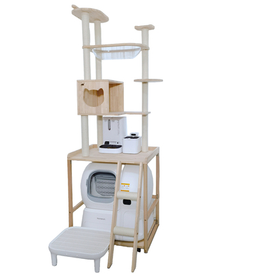 合心品牌可放自动猫砂盆猫爬架柜