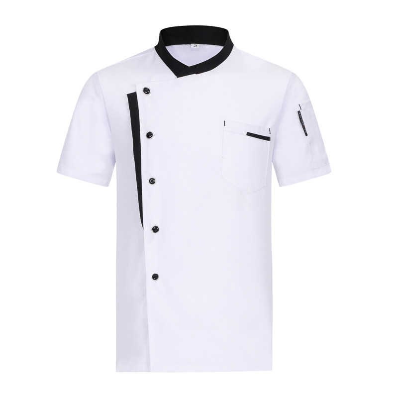 酒店厨师服长袖男秋冬餐饮饭店后厨房衣服厨师工作服短袖大码定制
