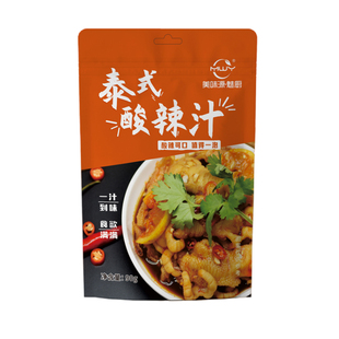 网红柠檬凉拌鸡脚美味源魅厨泰式酸辣汁90g 鸡爪柠檬酸辣海鲜配料