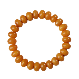 【孤品】藏珠承运-精工老蜡算盘珠手链蜜蜡手串亲宝水晶女款饰品