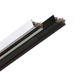 led轨道条射灯导轨黑色二线2连接头直角接北欧滑轨有全铜芯2米1.5