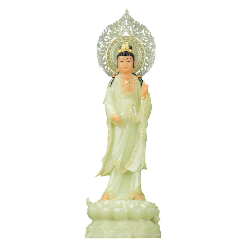 【结缘佛像】汉白玉大势至菩萨观音神像新中式家用镇宅客厅摆件