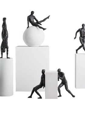 工艺运动风大厅软装陈设雕塑摆件